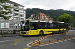 MAN Lions City 603, auf der Linie 6, fährt am 30.07.2025 in die Aarestrasse in Thun.