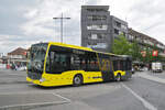 Mercedes Citaro 411, auf der Linie 6, fährt am 30.07.2025 bei der Haltestelle am Bahnhof Thun ein.