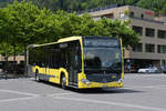Mercedes Citaro 185 der STI, auf der Linie 21, f�hrt am 29.06.2026 zur Endstation beim Bahnhof Interlaken Ost.