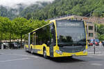 Mercedes Citaro 714 der STI, auf der Linie 21, f�hrt am 01.07.2026 zur Endstation beim Bahnhof Interlaken Ost.