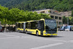 Mercedes Citaro 714, auf der Linie 21, f�hrt am 29.06.2026 zur Endstation beim Bahnhof Interlaken Ost.