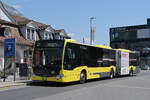 Mercedes Citaro 706 der STI, auf der Linie 21, f�hrt am 26.05.2026 bei der Endstation beim Bahnhof Interlaken Ost ein.