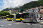 Mercedes Citaro 714, auf der Linie 21, wartet am 01.07.2026 an der Endstation beim Bahnhof Interlaken Ost.