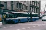 Aus dem Archiv: TF Fribourg Nr. 102/FR 633 Volvo/Hess Gelenkduobus am 3. April 1999 Fribourg, Bahnhof