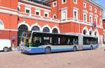 tpl Nr. 468 (Mercedes Citaro C2 O530G Hybrid) am 28.4.2025 beim Bhf. Lugano