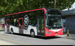 travys - Irizar iebus Nr.166 unterwegs vor dem Bahnhof in Yverdon am 27.07.2026