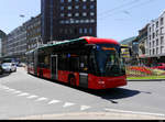 VB Biel - Hess Trolleybus Nr.100 als Fahrschule unterwegs in der Stadt Biel am 29.05.2020