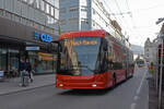 Hess Trolleybus 99, auf der Linie 3, fährt durch die Bahnhofstrasse. Die Aufnahme stammt vom 25.09.2021.