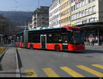 VB Biel - Hess Trolleybus Nr.98 unterwegs auf der Linie 4 in der Stadt Biel am 19.03.2022
