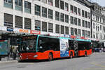 Mercedes Citaro 168, auf der Linie 2, bedient am 08.06.2026 die Haltestelle beim Guisanplatz.