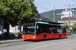 Mercedes Citaro 199, auf der Linie 8, bedient am 08.06.2026 die Haltestelle beim Bahnhof Biel.