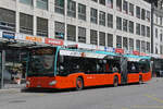 Mercedes Citaro 163, auf der Linie 1, bedient am 08.06.2026 die Haltestelle beim Guisanplatz. Aufnahme Biel.