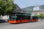 Mercedes Citaro 162, auf der Linie 2, bedient am 08.06.2026 die Haltestelle beim Bahnhof Biel.
