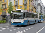 NAW Trolleybus 263 mit AW, auf der Linie 1 fährt am 04.05.2010 durch die Hirschmattstrasse.