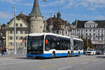 Mercedes eCitaro 501, auf der Linie 19, �berquert am 08.05.2026 die Seebr�cke in Luzern.
