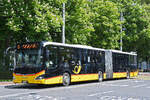 MAN Lions City Hybridbus der Post, auf der Linie 73, verl�sst am 08.05.2026 die Haltestelle beim Bahnhof Luzern.