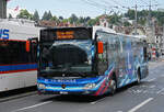 Mercedes Citaro 84 verl�sst am 08.05.2026 mit der Fahrschule die Haltestelle beim Bahnhofplatz in Luzern.