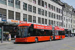 Hess Trolleybus 96, auf der Linie 4, bedient am 08.06.2026 die Haltestelle beim Guisanplatz.