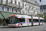 Hess Doppelgelenk Trolleybus 401, auf der Linie 1, f�hrt am 08.05.2026 durch den Schweizerhofquai in Luzern.