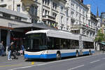 Hess Trolleybus 224, auf der Linie 4, bedient am 08.05.2026 die Haltestelle Kantonalbank. Aufnahme Luzern.
