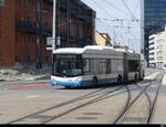 VBZ - Hess Trolleybus Nr.80 unterwegs auf der Linie 31 in Zürich Altstetten am 10.04.2023