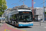 Hess Trolleybus 163, f�hrt am 24.07.2026 mit der Fahrschule beim Central vorbei.