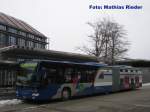 MB Citaro der VZO 115 in Esslingen, mit der S- Bahn auf dem Heck, am 20.02.2009 