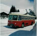 Aus dem Archiv: AFA Adelboden 20/BE 26'709 FBW/Tüscher Jahrgang 1962 (ex P 25'501) im März 1988 Adelboden, Geils