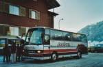 Letzter Tag des Autoverkehrs Spiez-Krattigen-Aeschi: ASKA Aeschi Nr. 11/BE 91535 Setra am 13. Dezember 2008 Aeschi, Post