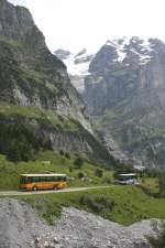 AVG, Grindelwald, Wagen 24 (1991) und 20 (1996) auf der Fahrt von Grindelwald auf die Grosse Scheidegg am 30.6.2007.