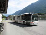AAGU – Mercedes Citaro Nr. 13 steht an der Endstation der Klausenpass-Linie, dem Bahnhof Linthal, am 9. August 2026