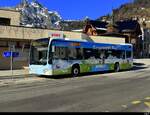 Ortsbus Engelberg - Mercedes Citaro OW 10195 ( Schmuggli-Bus )vor dem Bahnhof in Engelberg am 08.02.2026