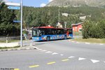 Engadin Bus GR 100 106 (Setra S415NF) am 13.9.2016 in Silvaplana, Kreisel Mitte