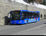 Engadin Bus - Mercedes Citaro Hybrid GR 100111 unterwegs beim Bahnhof von St.