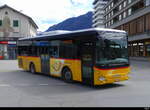 Postauto - Iveco Irisbus Crossway  GR 91716 vor dem Bhf. Ilanz am 29.03.2024