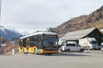 Postauto/Regie Scuol GR 152 221/PAG-ID: 12182 (Mercedes eCitaro) am 12.2.2026 beim Bhf. Scuol-Tarasp