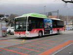 BGU - Mercedes Citaro Nr.21  SO 54813 unterwegs auf der Linie 34 bei den Bushaltestellen vor dem Bahnhof Grenchen Nord am 24.02.2018