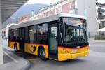 Postauto/PU Autopostale del Mendrisiotto SA TI 232 825/PAG-ID: 10301 (Scania/Hess K320UB 10.9) am 25.3.2026 beim Bhf.