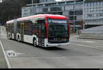 RVBW - Mercedes e Citaro Nr.114 AG 599375 beim der zufahrt zum Bahnhof Baden am 22.02.2026