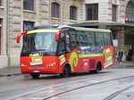 MAN StaGo  BS  38696 für Stadtbesichtigung von Gruppen unterwegs vor dem Bahnhof in Basel am 23.04.2016