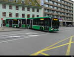 BVB - Mercedes Citaro  Nr.7027 auf Dienstfahrt unterwegs in der Stadt Basel am 16.04.2025