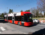 Bern Mobil - Trolleybus Nr.27 unterwegs auf der Linie 12 in der Stadt Bern am 16.03.2019