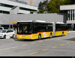 Postauto - MAN Lion`s City BE  827668 in Bern bei den Postauto Haltestellen auf dem Dach des Bahnhof Bern am 07.09.2020