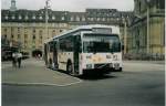 Aus dem Archiv: SVB Bern Nr. 195/BE 451'195 Volvo/Gangloff am 4. August 1997 Bern, Bahnhof (mit Vollwerbung fr die  Nachtlinien )