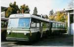 Aus dem Archiv: SVB Bern (Tramverein) Nr. 28 FBW/SWS-R&J Gelenktrolleybus am 10. Oktober 1998 Bern, Depot Burgernziel (Jubilum 25 Jahre Tramverein Bern)