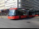 VB Biel - Hess Trolleybus Nr.91 unterwegs auf der Linie 3 in der Stadt Biel am 19.03.2022