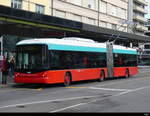VB Biel - Hess Trolleybus Nr.55 unterwegs in der Stadt Biel am 12.03.2023