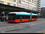 VB Biel - Hess Trolleybus Nr.56 unterwegs in der Stadt Biel am 12.03.2023