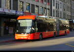 VB Biel - Hess E-Bus  Nr.201  BE  900201 unterwegs auf der Linie 9 in der Stadt Biel am 06.02.2024