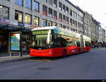 VB Biel - Hess Trolleybus Nr.52 unterwegs auf der Linie 1 in der Stadt Biel am 06.02.2024